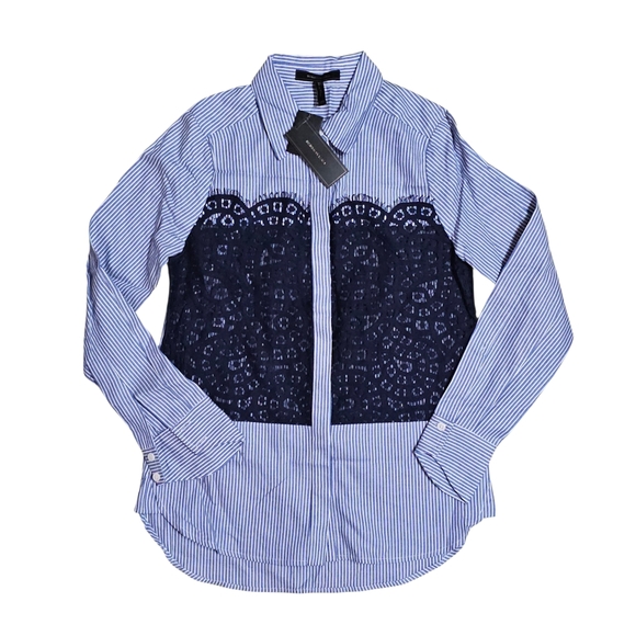 BCBGMaxAzria Tops - BCBGMAXAZRIA Audreanna Dark Chambra Laced XXS